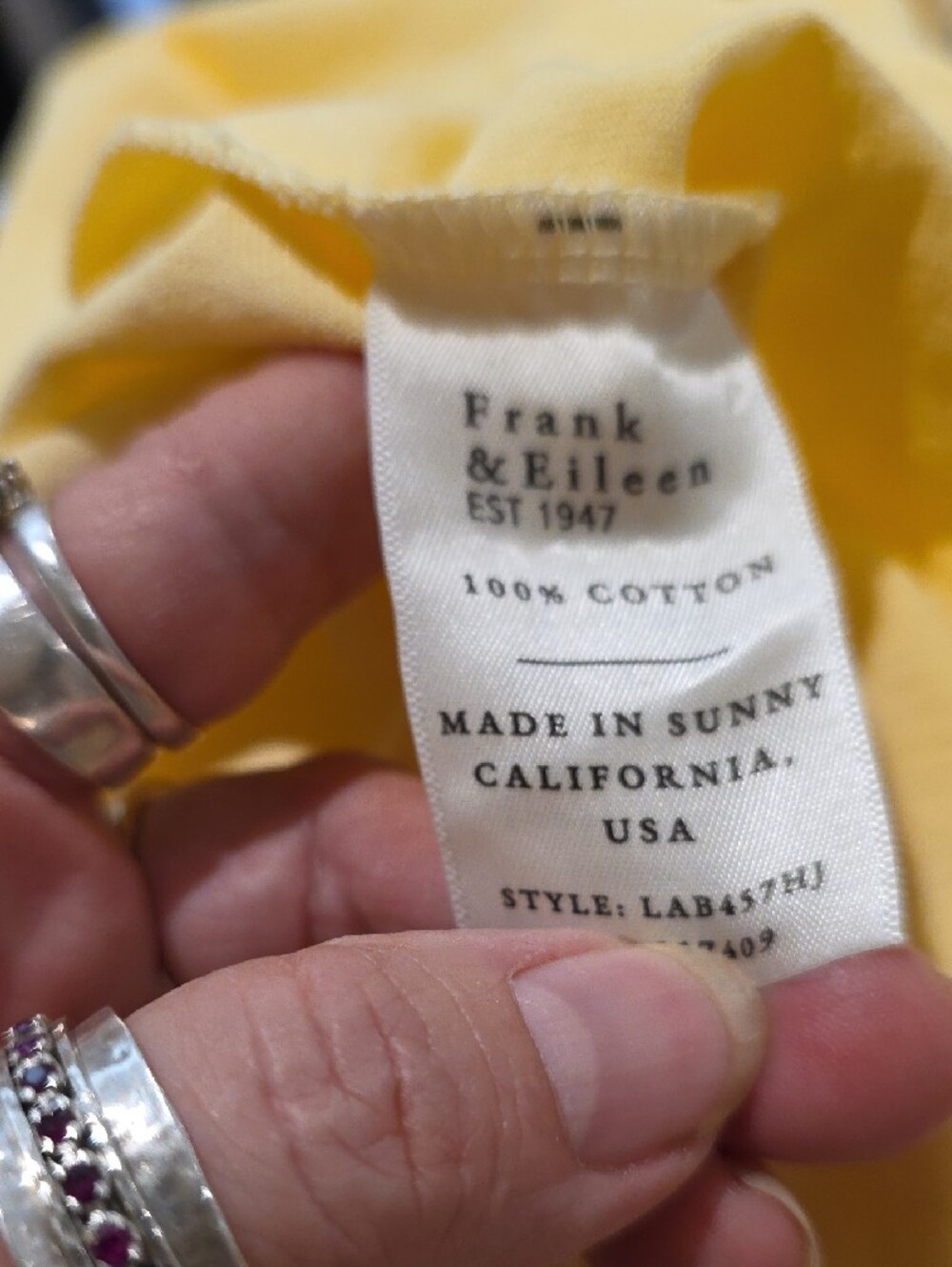 NEW $218 FRANK & EILEEN EMMA POPOVER HENLEY JERSEY MAXI DRESS IN YELLOW SIZE S - Picture 6 of 6